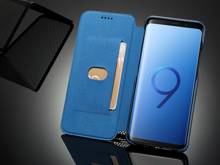LC.Imeeke kožené flipové pouzdro pro Samsung Galaxy S9 - černé