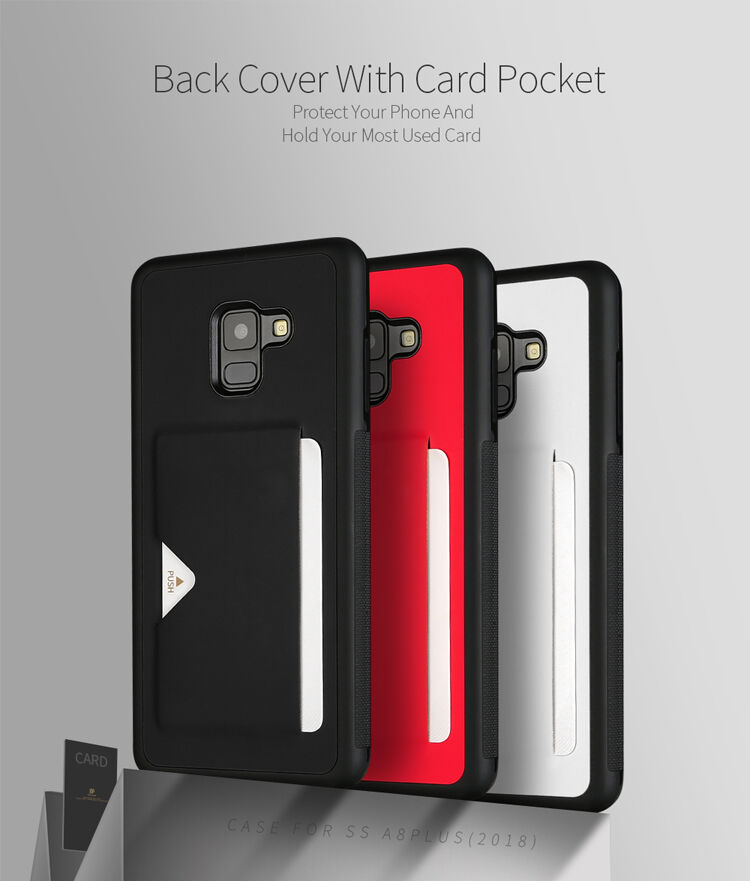 Dux Ducis Pocard kožený kryt pro Samsung Galaxy A8 Plus (2018) - bílý