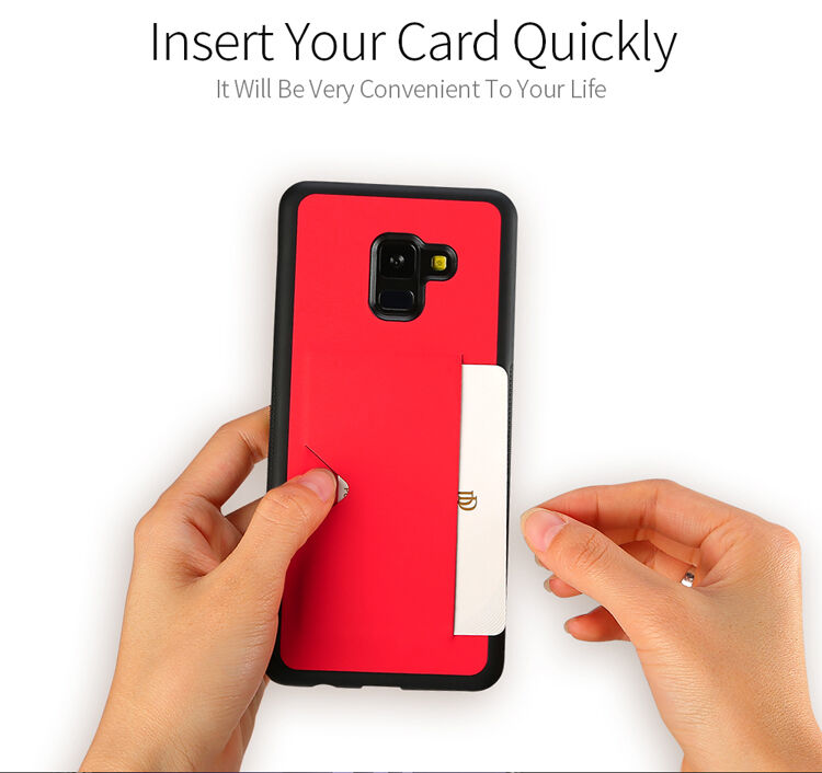Dux Ducis Pocard kožený kryt pro Samsung Galaxy A8 Plus (2018) - bílý