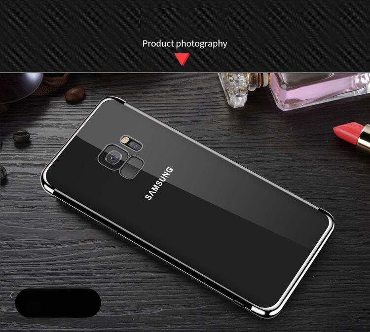 Sulada Plastový čirý kryt s rámečkem pro Samsung Galaxy S9 - stříbrný