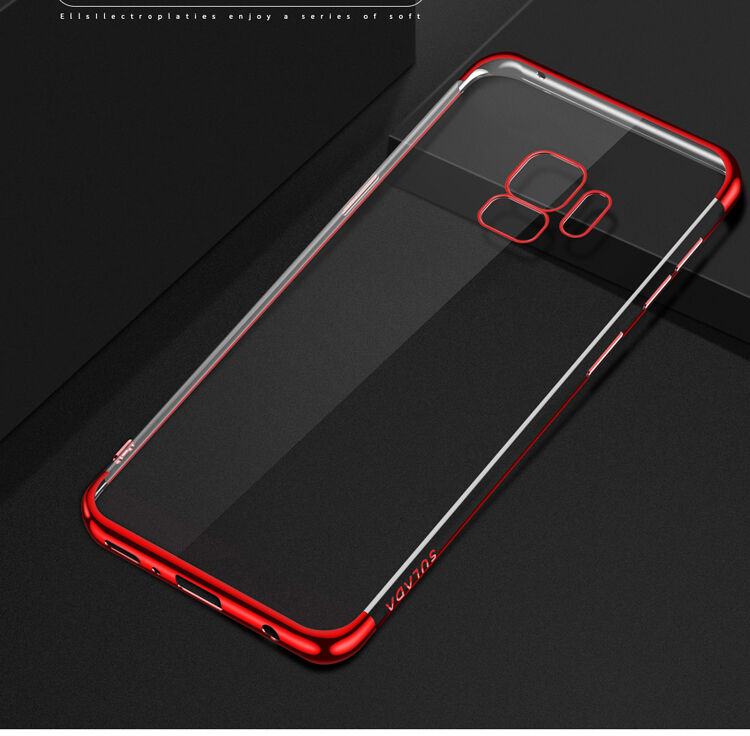 Sulada Plastový čirý kryt s rámečkem pro Samsung Galaxy S9 - černý