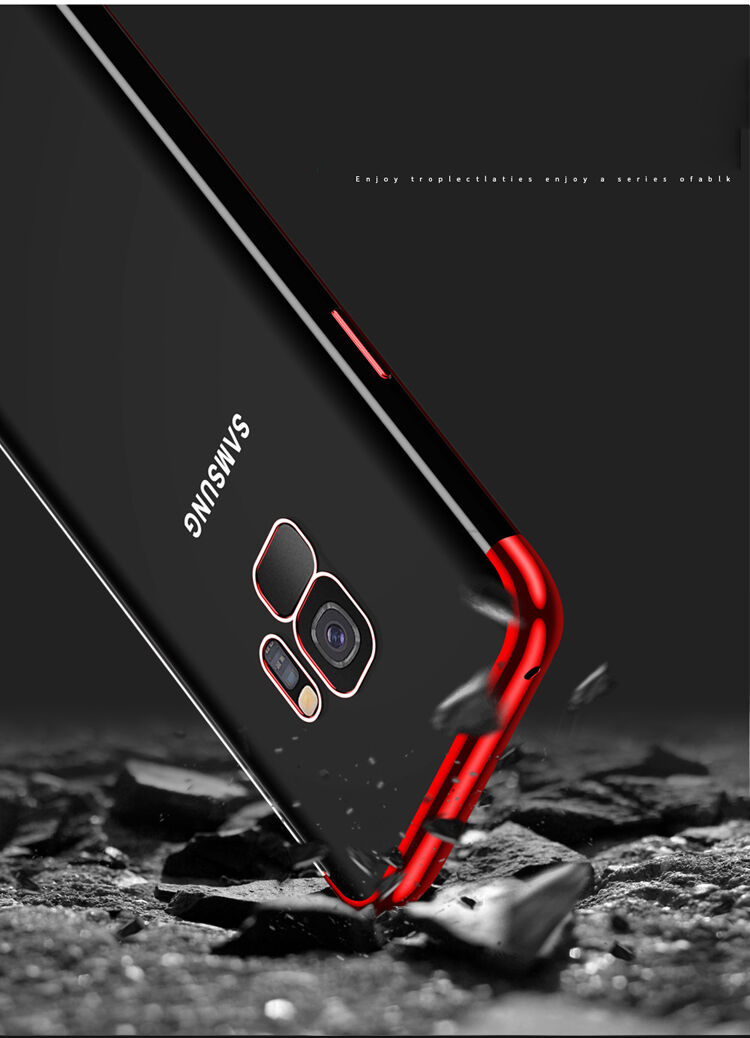 Sulada Plastový čirý kryt s rámečkem pro Samsung Galaxy S9 - černý