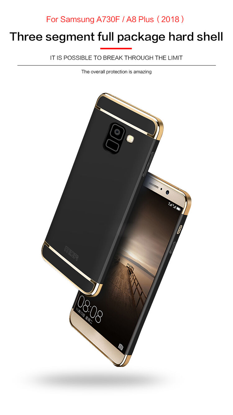 Mofi Plastový kryt pro Samsung Galaxy A8 Plus (2018) - stříbrný
