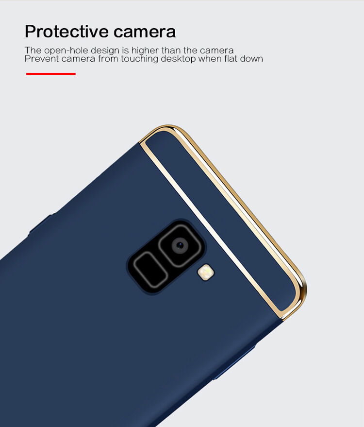 Mofi Plastový kryt pro Samsung Galaxy A8 Plus (2018) - stříbrný