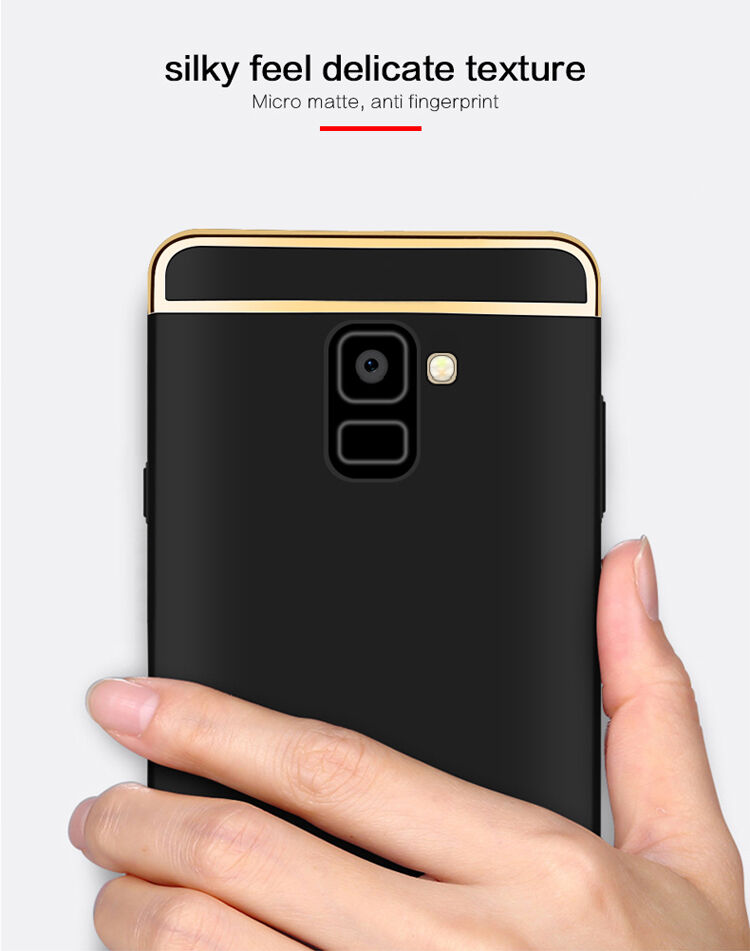 Mofi Plastový kryt pro Samsung Galaxy A8 Plus (2018) - stříbrný