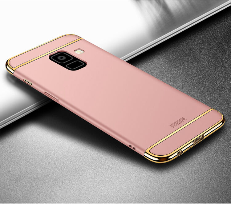 Mofi Plastový kryt pro Samsung Galaxy A8 Plus (2018) - stříbrný