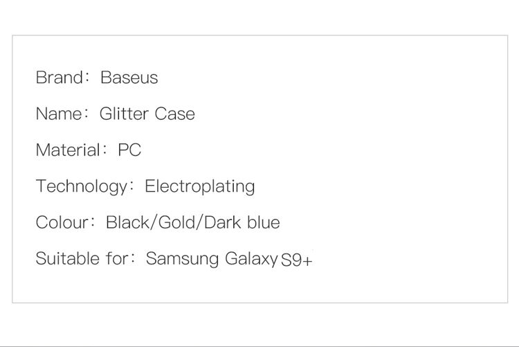 Baseus Glitter čirý kryt s rámečkem pro Samsung Galaxy S9 Plus - zlatý