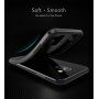 Dux Ducis S kryt s broušenou texturou pro Samsung Galaxy A8 Plus (2018) - modrý