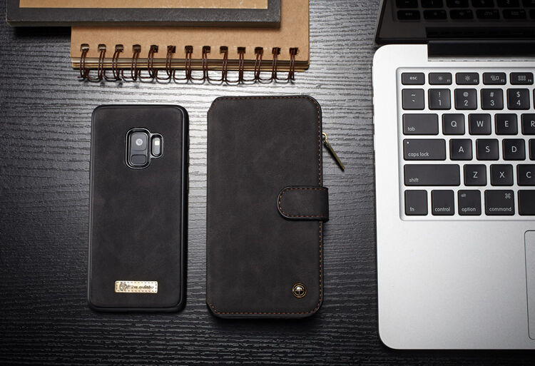 Caseme 2v1 peněženkové pouzdro pro Samsung Galaxy S9 - červené