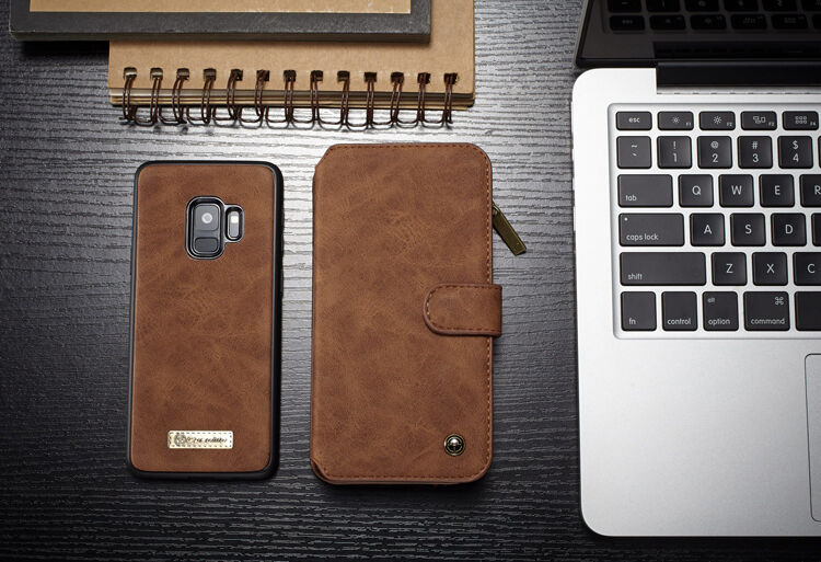 Caseme 2v1 peněženkové pouzdro pro Samsung Galaxy S9 - červené