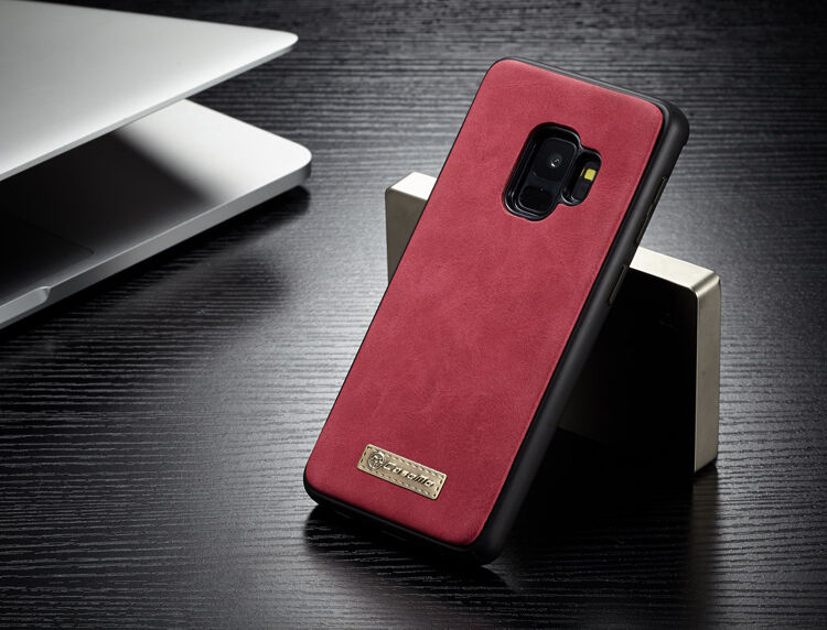 Caseme 2v1 peněženkové pouzdro pro Samsung Galaxy S9 - červené