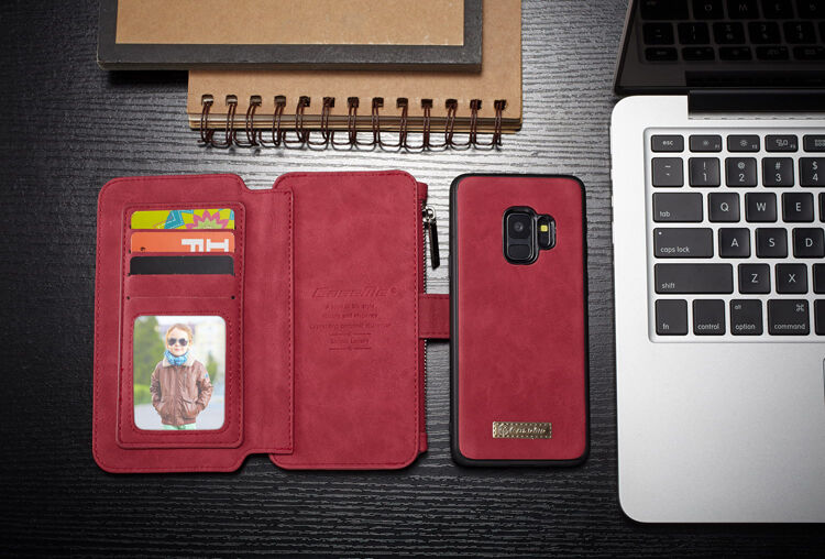 Caseme 2v1 peněženkové pouzdro pro Samsung Galaxy S9 - černé