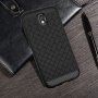Plastový kryt s proplétanou texturou pro Samsung Galaxy J3 (2017) - šedý