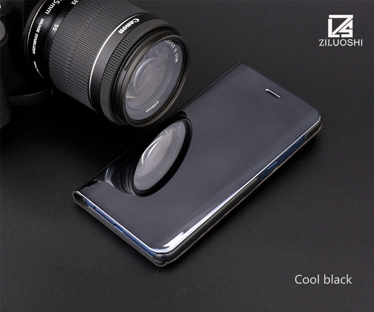 Zrcadlový pokovený kryt pro Samsung Galaxy A8 Plus (2018) - černý