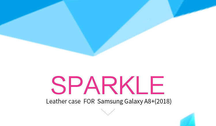 Nillkin Sparkle flipové pouzdro pro Samsung Galaxy A8 Plus (2018) - šedé