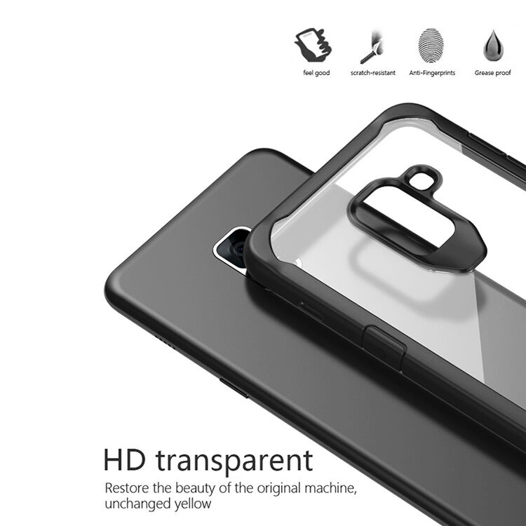 Nárazuvzdorný plastový kryt pro Samsung Galaxy A8 Plus (2018) - červený
