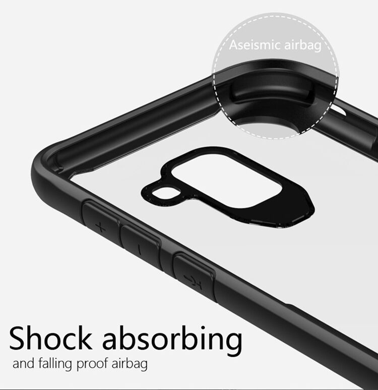 Nárazuvzdorný plastový kryt pro Samsung Galaxy A8 Plus (2018) - červený