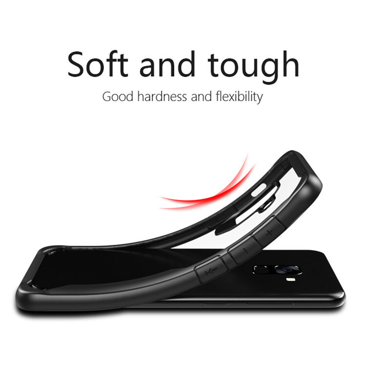 Nárazuvzdorný plastový kryt pro Samsung Galaxy A8 Plus (2018) - černý