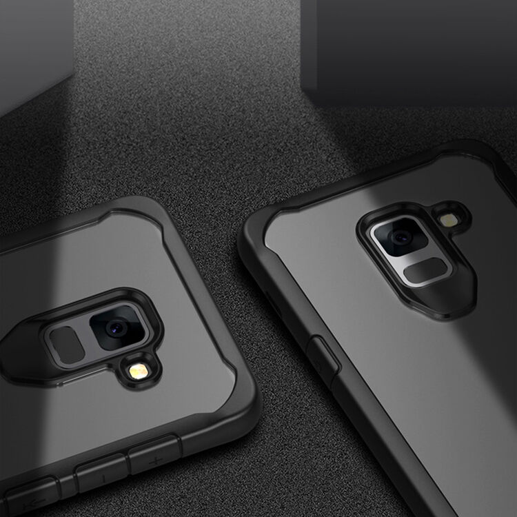 Nárazuvzdorný plastový kryt pro Samsung Galaxy A8 Plus (2018) - černý