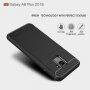 Plastový kryt s broušenou texturou pro Samsung Galaxy A8 Plus (2018) - tmavěmodrý