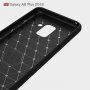 Plastový kryt s broušenou texturou pro Samsung Galaxy A8 Plus (2018) - černý