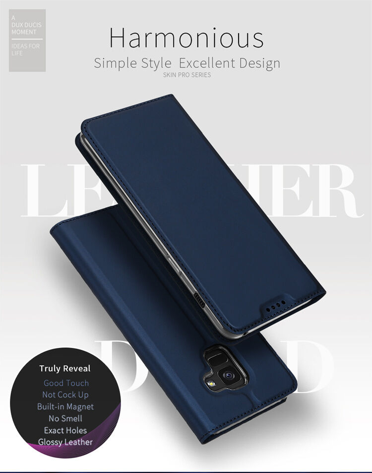 Dux Ducis Skin Pro flipové pouzdro pro Samsung Galaxy A8 Plus (2018) - tmavěmodré