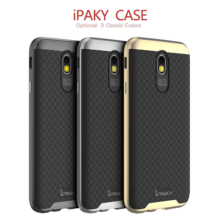 Ipaky Plastový kryt s rámečkem pro Samsung Galaxy J5 (2017) - černostříbrný