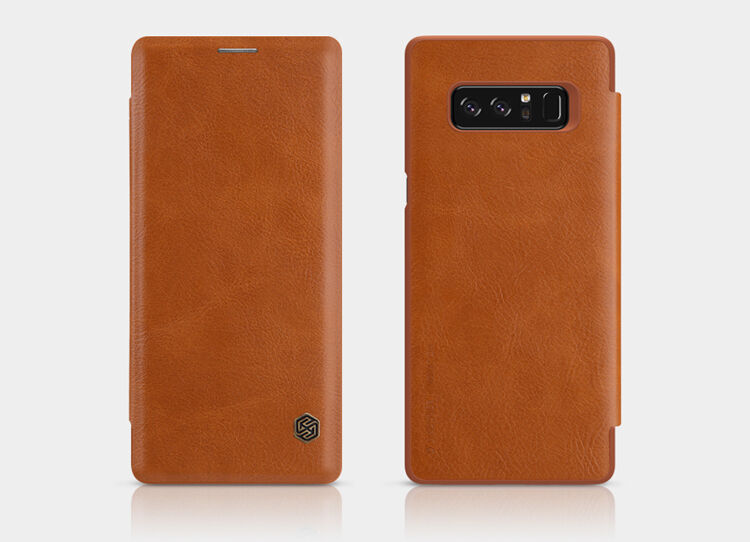 Nillkin Qin Kožené flipové pouzdro pro Samsung Galaxy Note 8 - hnědé