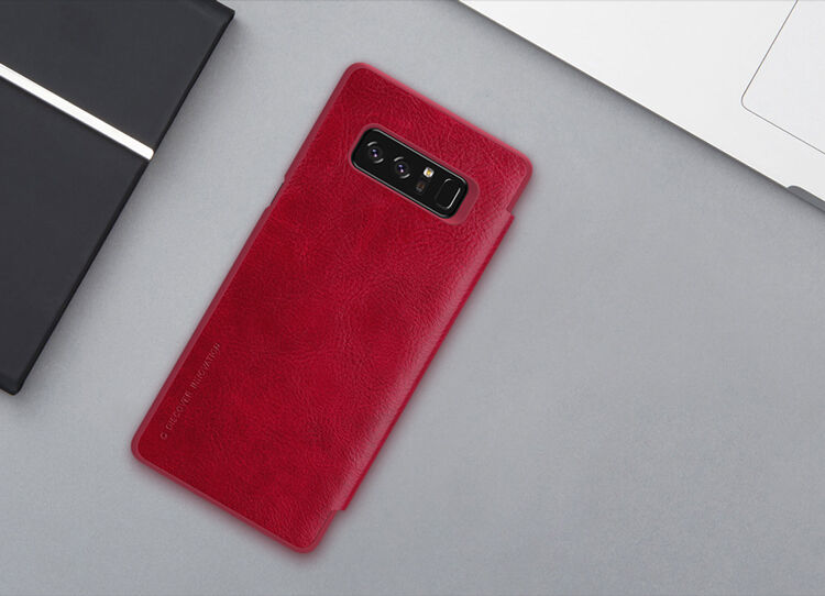 Nillkin Qin Kožené flipové pouzdro pro Samsung Galaxy Note 8 - hnědé