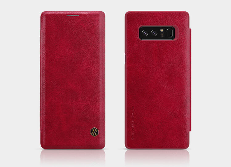 Nillkin Qin Kožené flipové pouzdro pro Samsung Galaxy Note 8 - červené