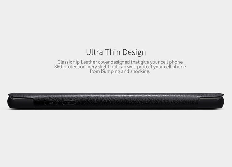 Nillkin Qin Kožené flipové pouzdro pro Samsung Galaxy Note 8 - černé