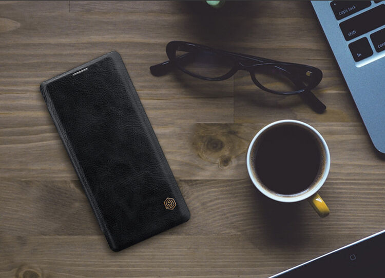 Nillkin Qin Kožené flipové pouzdro pro Samsung Galaxy Note 8 - černé