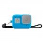  Puluz silikonové pouzdro s poutkem pro GoPro HERO8 Black - modré