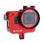 Puluz ochranný obal s 52 mm UV objektivem pro GoPro HERO (2018) / 7 Black / 6 Black / 5 Black - červený