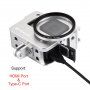 Puluz ochranný obal s 52 mm UV objektivem pro GoPro HERO (2018) / 7 Black / 6 Black / 5 Black - stříbrný