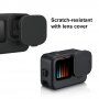Puluz silikonový ochranný obal s krytem objektivu a bočního rozhraní a řemínek na zápěstí pro GoPro HERO9 Black - černý