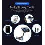 Bluetooth FM transmitter do auta s podsvícením, slotem na TF kartu a porty 3,5 mm jack / 2x USB-A - černý