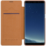 Nillkin Qin Kožené flipové pouzdro pro Samsung Galaxy Note 8 - hnědé