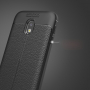 Litchi kožený kryt pro Samsung Galaxy J3 (2017) - černý