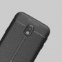 Litchi kožený kryt pro Samsung Galaxy J3 (2017) - černý