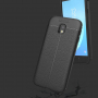 Litchi kožený kryt pro Samsung Galaxy J3 (2017) - černý
