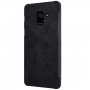 Nillkin Qin kožené flipové pouzdro pro Samsung Galaxy A8 Plus (2018) - černé