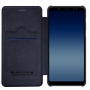 Nillkin Qin kožené flipové pouzdro pro Samsung Galaxy A8 Plus (2018) - černé