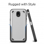 Odolný protiskluzový kryt pro Samsung Galaxy J7 (2017) - stříbrný