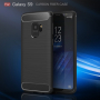 Plastový kryt s broušenou texturou pro Samsung Galaxy S9 - černý