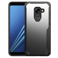 Nárazuvzdorný plastový kryt pro Samsung Galaxy A8 Plus (2018) - černý
