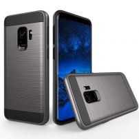 Plastový broušený kryt pro Samsung Galaxy S9 - šedý