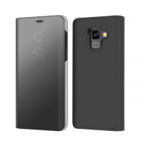 Zrcadlový pokovený kryt pro Samsung Galaxy A8 Plus (2018) - černý
