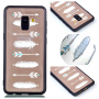 Plastový embosovaný kryt šípy pro Samsung Galaxy A8 (2018) - transparentní
