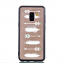 Plastový embosovaný kryt šípy pro Samsung Galaxy A8 (2018) - transparentní